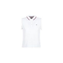 Koszulki polo z krótkim rękawem Tommy Jeans TJW TOMMY CLASSICS POLO. Białe koszulki damskie Tommy Jeans, s, bez wzorów, z jeansu, polo, z krótkim rękawem. Za 191,20 zł.