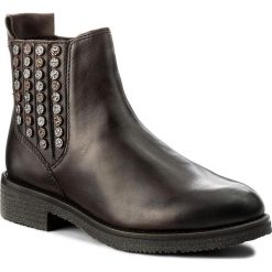 Botki TAMARIS - 1-25936-39 Mocca 304. Szare botki damskie na obcasie marki Tamaris, z materiału, na sznurówki. W wyprzedaży za 249,00 zł.