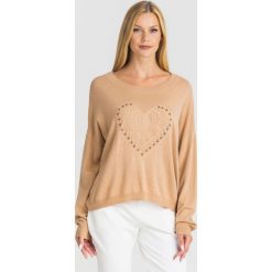 SWETER TWINSET U&B. Szare swetry damskie Twinset U&B, s, z haftami, z kaszmiru, bez rękawów, bez kaptura. Za 699,00 zł.