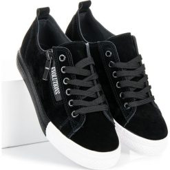 Trampki damskie slip on: Zamszowe trampki na platformie NORAH