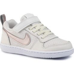 Buty NIKE - Court Borough Low (Psv) 870028 007 Mtlc Red Bronze/White. Białe półbuty dziewczęce Nike, bez wzorów, ze skóry ekologicznej, na rzepy, nike court. Za 149,00 zł.