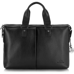 Torba na laptopa. Czarne torby na laptopa Wittchen, w paski, ze skóry, eleganckie. W wyprzedaży za 999,00 zł.