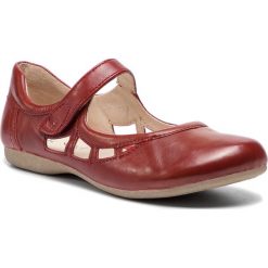 Półbuty JOSEF SEIBEL - Fiona 55 87255 971 396 Rubin. Czerwone półbuty damskie marki Josef Seibel, na co dzień, bez wzorów, ze skóry, bez obcasa, na płaskiej podeszwie, bez zapięcia. Za 329,00 zł.