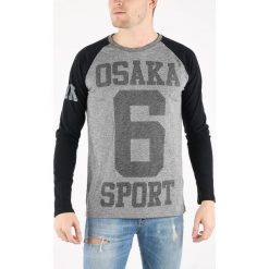 SuperDry Osaka Koszulka Czarny Szary. Szare podkoszulki męskie Superdry, s, z haftami, z bawełny, z długim rękawem. Za 223,95 zł.