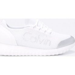 Calvin Klein Jeans - Buty. Białe buty sportowe damskie Calvin Klein Jeans, bez wzorów, z jeansu, sportowe. Za 499,90 zł.
