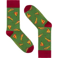 Skarpety Zielone Pizza. Zielone skarpetki męskie LANCERTO, bez wzorów, z elastanu. Za 29,90 zł.