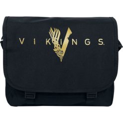 Vikings Logo Torba na ramię czarny. Czarne torby na ramię męskie marki Vikings, z nadrukiem, na ramię. Za 79,90 zł.