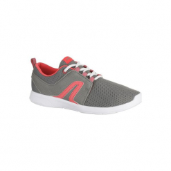 Buty do aktywnego marszu Soft 140 damskie. Szare buty do fitnessu damskie marki NEWFEEL, z poliesteru. Za 69,99 zł.