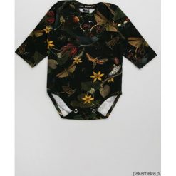 Body czarne BOTANICA. Czarne body niemowlęce Pakamera, bez wzorów, z dzianiny, z długim rękawem. Za 79,00 zł.