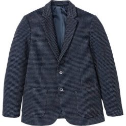 Marynarka bonprix ciemnoniebiesko-szary melanż. Niebieskie marynarki męskie bonprix, m, bez wzorów, z wełny. Za 99,99 zł.