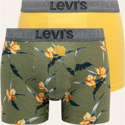 Levi's - Bokserki (2-pack). Żółte bokserki męskie Levi's®, z nadrukiem, z elastanu. W wyprzedaży za 99,90 zł.