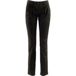 Spodnie chino ze stretchem bonprix czarny. Czarne spodnie damskie bonprix, bez wzorów. Za 69,99 zł.