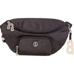Nerka BOGNER VERBIER. Czarne nerki damskie Bogner, w paski, eleganckie, na ramię, małe, z breloczkiem. Za 340,00 zł.