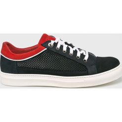 Conhpol - Buty. Niebieskie buty sportowe męskie marki Conhpol, ze skóry, na sznurówki. Za 499,90 zł.