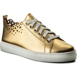 Sneakersy TWINSET - Sneaker CS8TF1 Oro Free 00050. Żółte półbuty damskie marki Twinset, ze skóry. W wyprzedaży za 449,00 zł.