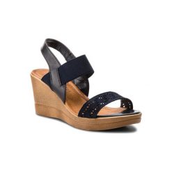 LASOCKI 2066-05. Niebieskie sandały damskie Lasocki, bez wzorów, ze skóry, bez obcasa, bez zapięcia. Za 149,99 zł.