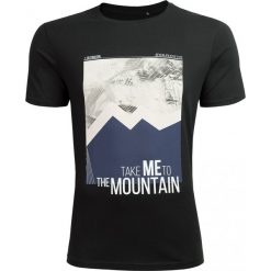 T-shirt męski TSM626 - głęboka czerń - Outhorn. Czarne koszulki męskie marki Outhorn, m, bez wzorów, z bawełny, bez kołnierzyka. W wyprzedaży za 29,99 zł.