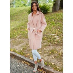 PŁASZCZ ALPAKA PINK. Różowe kurtki damskie Fanaberia.com, na jesień, s, bez wzorów, eleganckie. Za 289,00 zł.