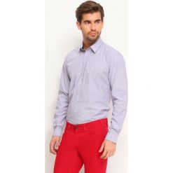 KOSZULA DŁUGI RĘKAW MĘSKA SLIM FIT. Szare koszule męskie marki DRYWASH, m, w prążki, z tkaniny, biznesowe, z długim rękawem. W wyprzedaży za 39,99 zł.