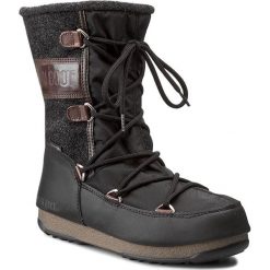 Śniegowce MOON BOOT - Vienna Felt 24004400002 Nero/Black/Dark Brow. Czarne kozaki damskie Moon Boot, na zimę, ze skóry ekologicznej, bez obcasa, bez zapięcia. W wyprzedaży za 449,00 zł.