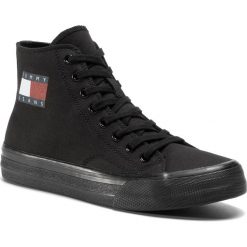 Sneakersy TOMMY JEANS - Midcut Lace Up Vulc EM0EM00485BDS Black BDS. Czarne sneakersy męskie Tommy Jeans, bez zapięcia. Za 359,00 zł.