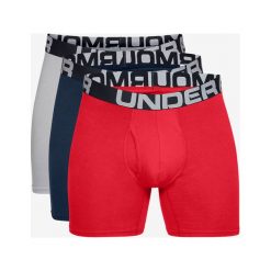 Under Armour Charged Cotton® 6" 3-pack Bokserki Czerwony Szary. Szare bokserki męskie Under Armour, bez wzorów, z elastanu. Za 188,95 zł.