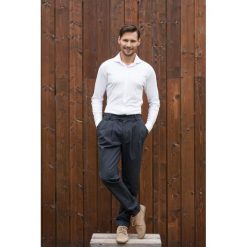 Biała Dzianinowa koszula męska Soft touch. Białe koszule męskie Veva, s, z dzianiny, eleganckie. Za 229,00 zł.