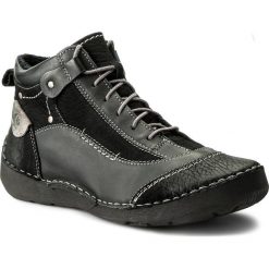 Botki JOSEF SEIBEL - Fergey 04 59674 VL771 965 Schwarz/Ash. Czarne botki damskie skórzane marki Josef Seibel. W wyprzedaży za 239,00 zł.