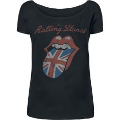 Bluzki damskie: The Rolling Stones UK Tongue Koszulka damska czarny