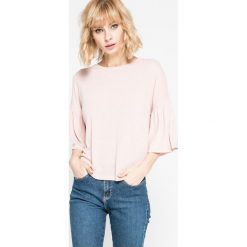 Only - Top Estra Bell. Szare topy damskie ONLY, l, z dzianiny, z okrągłym kołnierzem. W wyprzedaży za 34,90 zł.