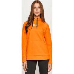 Reebok - Bluza. Pomarańczowe bluzy damskie Reebok, s, z nadrukiem, z bawełny, bez rękawów, z kapturem. Za 249,90 zł.