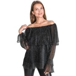 TWINSET Bluzka Czarny Srebrny. Szare bluzki damskie Twinset, m, w paski, z poliesteru, bez kołnierzyka, bez rękawów. Za 710,95 zł.