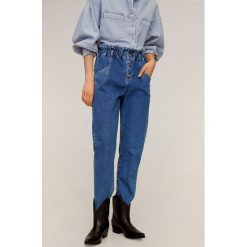 Mango - Jeansy Paperbag. Niebieskie jeansy damskie Mango, s, z podwyższonym stanem. W wyprzedaży za 111,90 zł.