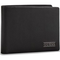 Duży Portfel Męski GUESS - SM2511 LEA27 BLA. Czarne portfele męskie marki Guess, ze skóry. Za 229,00 zł.