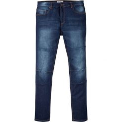 Dżinsy ze stretchem Regular Fit Tapered w wygodnym fasonie bonprix niebieski "stone”. Niebieskie jeansy męskie bonprix, m, bez wzorów, z obniżonym stanem. Za 119,99 zł.