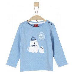 S.Oliver T-Shirt Chłopięcy 86, Niebieski. Niebieskie t-shirty chłopięce marki S.Oliver, z długim rękawem. Za 69,00 zł.