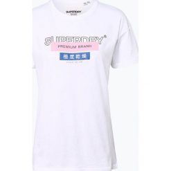 Superdry - T-shirt damski, biały. Białe t-shirty damskie Superdry, s, z nadrukiem, z bawełny, bez kołnierzyka. Za 179,95 zł.
