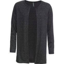 Długa bluza rozpinana bonprix antracytowy melanż. Szare bluzy damskie bonprix, bez wzorów, z długim rękawem, długie, bez kaptura. Za 89,99 zł.