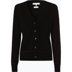 Tommy Hilfiger - Kardigan damski z dodatkiem kaszmiru – Black Beauty, czarny. Czarne swetry damskie marki TOMMY HILFIGER, xl, bez wzorów, z wełny, bez rękawów, bez kaptura. Za 229,95 zł.