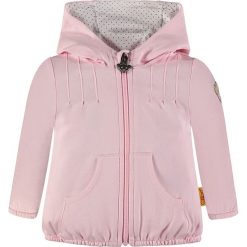 Bluza w kolorze jasnoróżowym. Czerwone bluzy dziewczęce marki Steiff, z aplikacjami. W wyprzedaży za 99,95 zł.