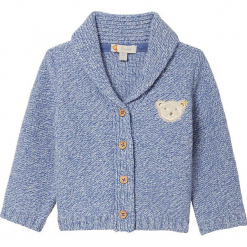 Sweter rozpinany w kolorze niebieskim. Niebieskie swetry chłopięce marki Steiff, z materiału. W wyprzedaży za 125,95 zł.