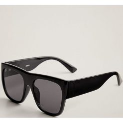Mango - Okulary Kim. Czarne okulary przeciwsłoneczne damskie Mango, prostokątne. W wyprzedaży za 71,90 zł.