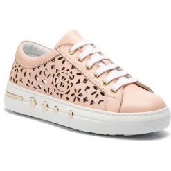 Sneakersy BALDININI - 998030XMOLV65656RBX Cipria. Różowe półbuty damskie Baldinini, ze skóry. W wyprzedaży za 839,00 zł.
