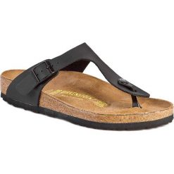 Japonki BIRKENSTOCK - Gizeh 043691 Schwarz. Czarne klapki damskie Birkenstock, bez wzorów, ze skóry ekologicznej, bez obcasa. Za 269,00 zł.