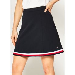 Spódnica trapezowa TOMMY HILFIGER Angela Global Stp WW0WW28683. Niebieskie spódniczki damskie TOMMY HILFIGER, bez wzorów, z elastanu, mini, trapezowe. W wyprzedaży za 349,00 zł.