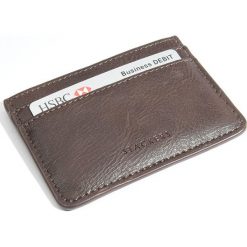 Etui na dowód osobisty Stackers brązowe. Pomarańczowe etui męskie Stackers, ze skóry. Za 74,00 zł.