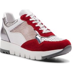 Sneakersy SIMEN - 1553A Czerwony/Biały. Czerwone półbuty damskie marki Simen, na co dzień, bez wzorów, ze skóry, bez obcasa, na płaskiej podeszwie, bez zapięcia. Za 289,00 zł.