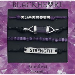 Blackheart Amethyst - Strength Zestaw bransoletek jasnofioletowy (Lilac). Fioletowe bransoletki damskie marki Blackheart, z tworzywa sztucznego, sztuczne. Za 42,90 zł.
