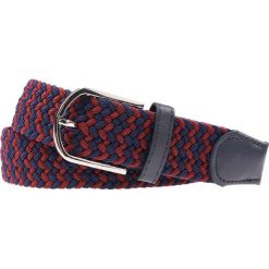 Pasek Granatowo-Ceglasty Braid. Czerwone paski męskie LANCERTO, w paski, z bawełny, sportowe. Za 89,90 zł.