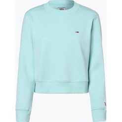 Tommy Jeans - Damska bluza nierozpinana, zielony. Zielone bluzy damskie Tommy Jeans, xs, bez wzorów, z jeansu, z krótkim rękawem, krótkie, bez kaptura. Za 279,95 zł.